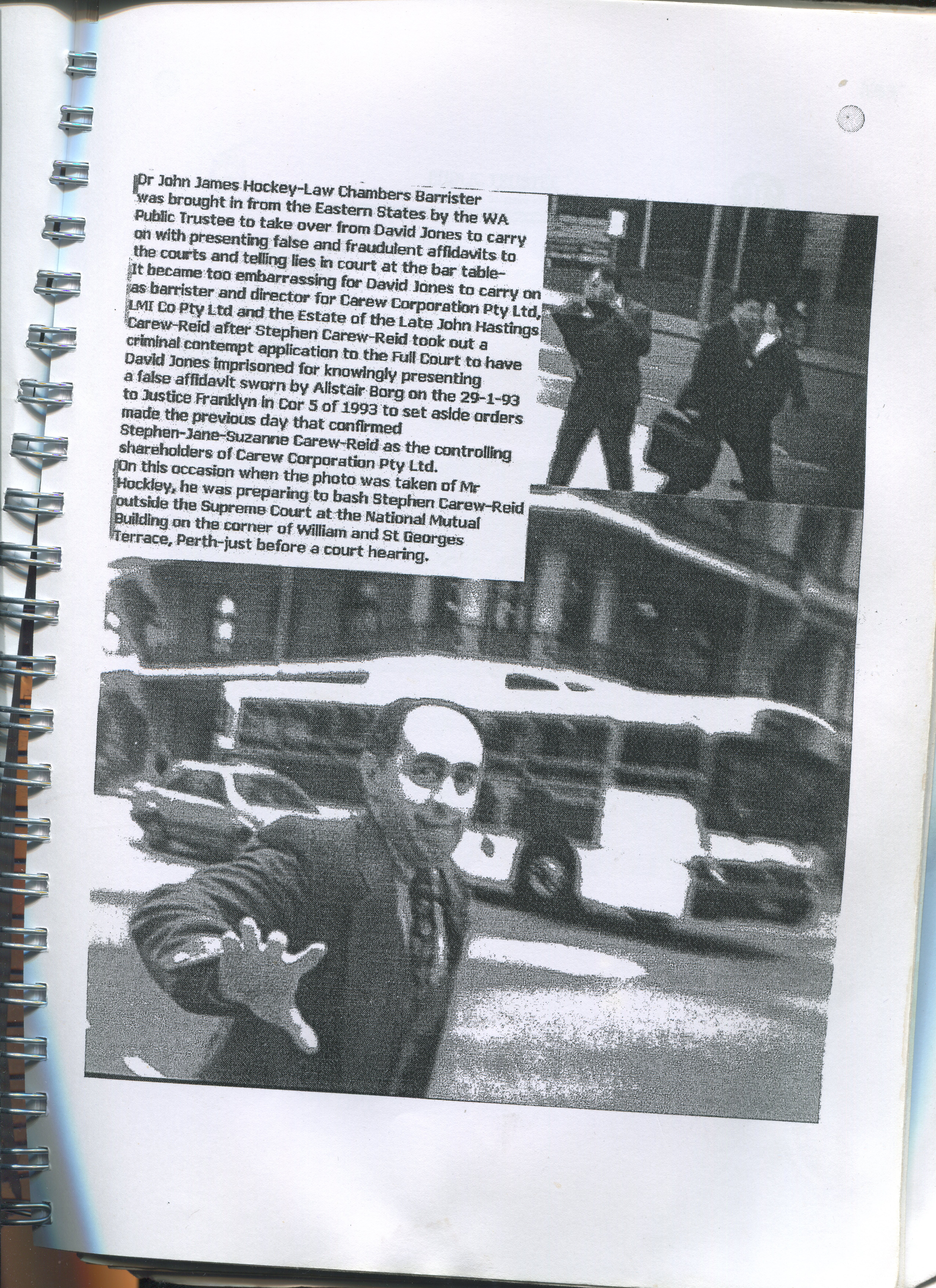 BarristerDrJohnJamesHockleyBashingStephenCarewReidOutsideSupremeCourtOfWesternAustralia_1996